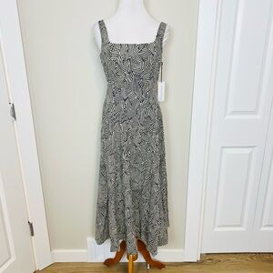Christian Lacroix Geometric Pattern Maxi Linen Dress